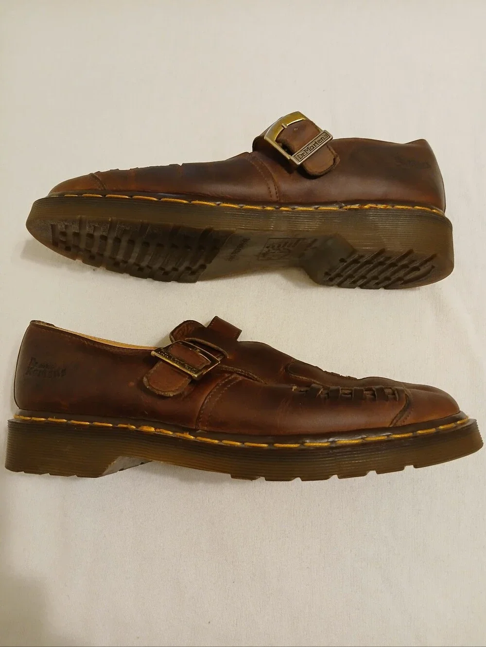 VTG Doc Marten UK 11 US 12 Men's Mica Fisherman Woven Leather Sandal 8064 Origin
